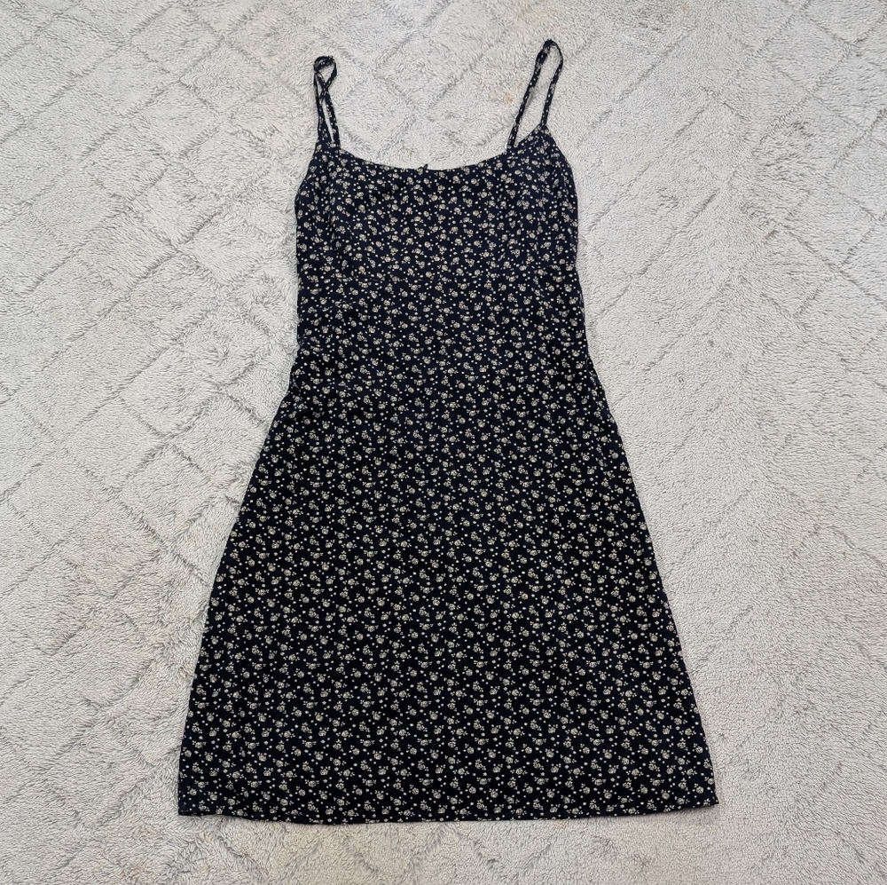 Brandy Melville Dress Womens S Blue Floral Mini Slip Colleen Feminine Y2K
